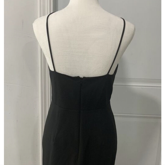 Topshop Black Plunging Dress - Picture 2 of 4